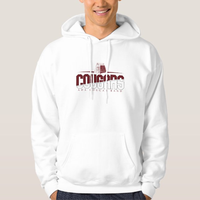 Ada Cougar Band Hooded Sweatshirt White (Vorderseite)