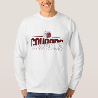 Ada Cougar Band Langärmeliger T - Shirt White