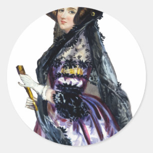 ada Countess of lovelace Runder Aufkleber