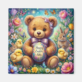 ADA ~ Frohe Ostern ~ Teddy Chicks Bunnies ~  Magnet