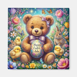 ADA ~ Frohe Ostern ~ Teddy Chicks Bunnies ~ Magnet