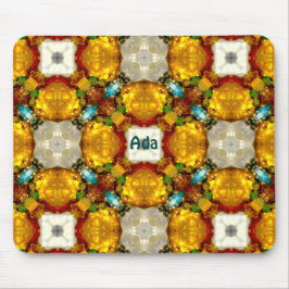 ADA ~ Golden Gems Muster ~ Personalisiert ~ Mousepad