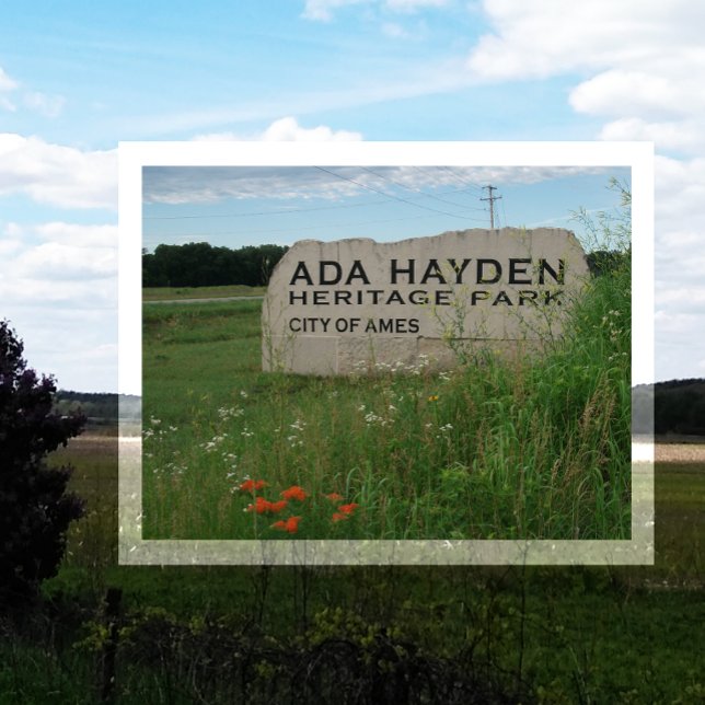 Ada Hayden Heritage Park Eintritt in signe, Ames,  Postkarte (Von Creator hochgeladen)