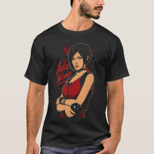 Ada Horror Wong Art 07   Basic Dark T-Shirt