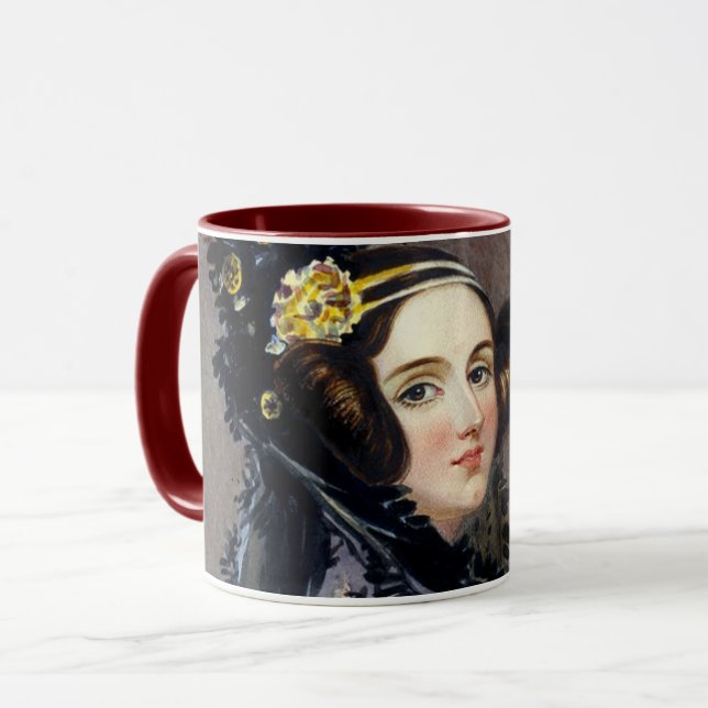 Ada Lovelace Computer-Programmiererin Kaffeetasse (Vorderseite Links)