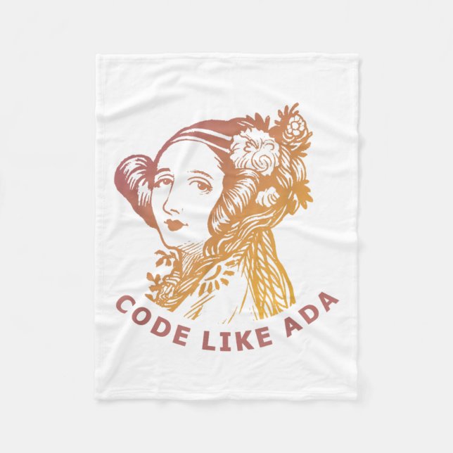 Ada Lovelace Dawn Gradient Code Like Ada  Fleecedecke (Vorderseite)