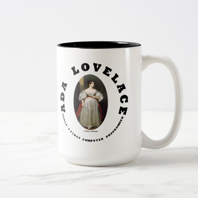 Ada Lovelace World's erster Computerprogrammierer Zweifarbige Tasse (Rechts)