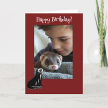 Adable Ferret Fun Foto Geburtstagkarte