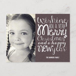 Adable Message Christmas Foto Card Postkarte