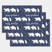 Adable Polar Bären Familie Weihnachten Blau