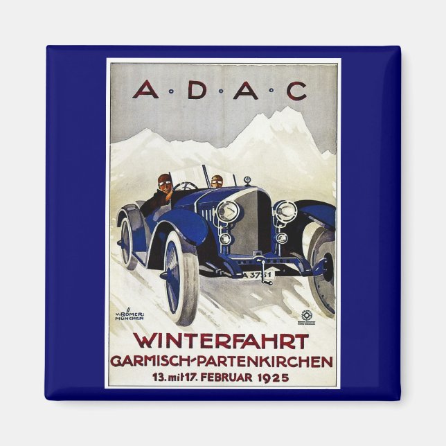 ADAC Oldtimer-Automobilwerbung 1925 Magnet (Vorne)