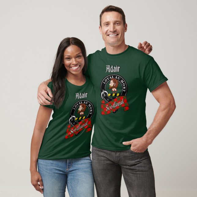 Adair Clan Badge & Tartan T-Shirt (Unisex)