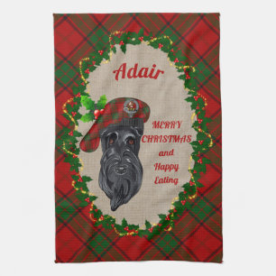 Adair Scottie Dog Weihnachtsküche Handtuch