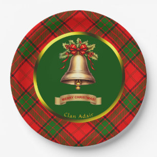 Adair Tartan Personalisiert Weihnachten Pappteller