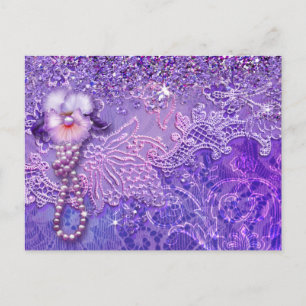 ADALIA BLING in Lila und rosa Postkarte