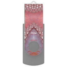 ADALYN ~ Abstraktes Muster Rosa Weiß ~ Flash