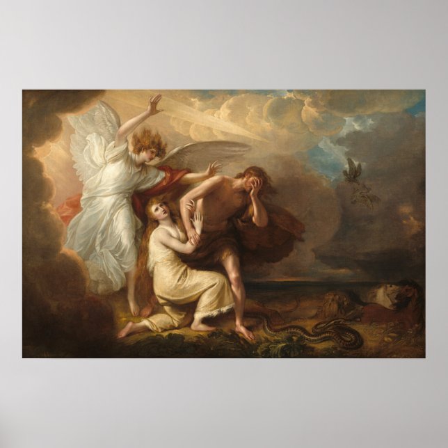 Adam and Eve - Benjamin West Fine Art Poster (Vorne)