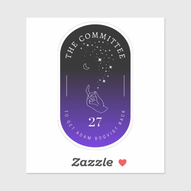 Adam Boqvist Back Twilight Sticker (Blatt)