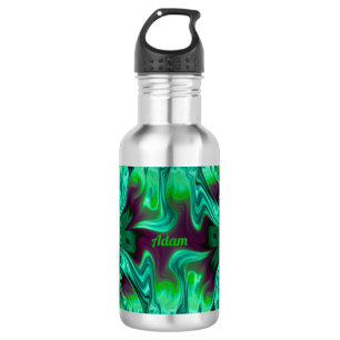 ADAM ~ Bouteille d'eau verte et violette dégradée