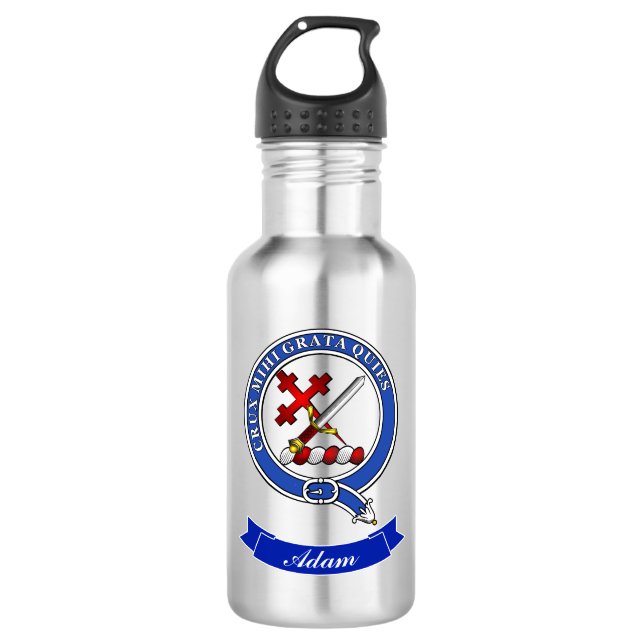 Adam Clan Abzeichen Personalisiert Edelstahlflasche (Vorderseite)