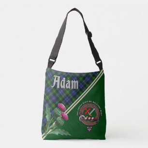 Adam Clan Abzeichen & Tartan Umhängetasche Tragetaschen Mit Langen Trägern