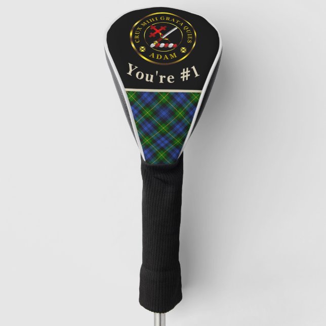 Adam Clan Wappen Personalisiert Head Cover Golf Headcover (Vorderseite)