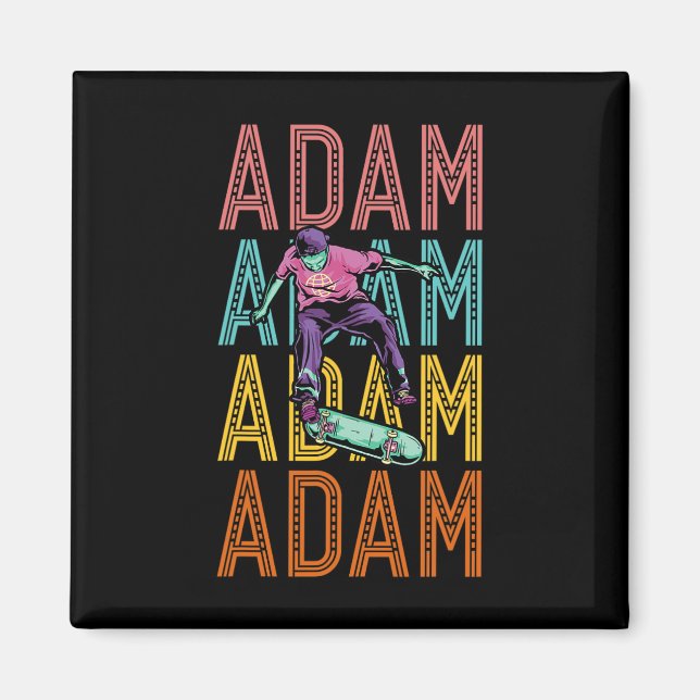Adam Custom Skateboarding Hob  Magnet (Vorne)