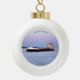 Adam E. Cornelius Ball oder Schneeflocke Keramik Kugel-Ornament