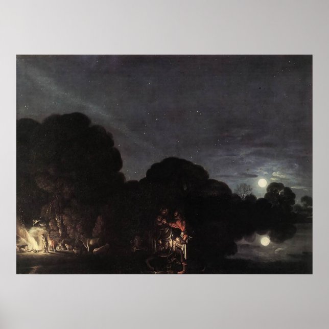 Adam Elsheimer Flug nach Ägypten Poster (Vorne)