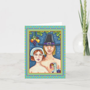 ADAM & EVE PILGER, WHIMSY THANKSGIVING leer Karte