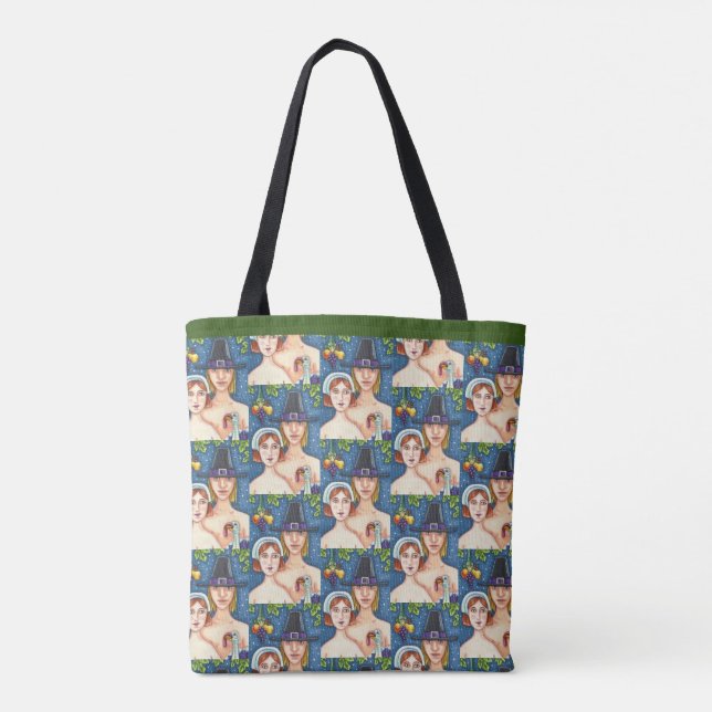 ADAM & EVE PILGRIMS, BIBLICAL WHIMSY ERNTEDANK TASCHE (Rückseite)