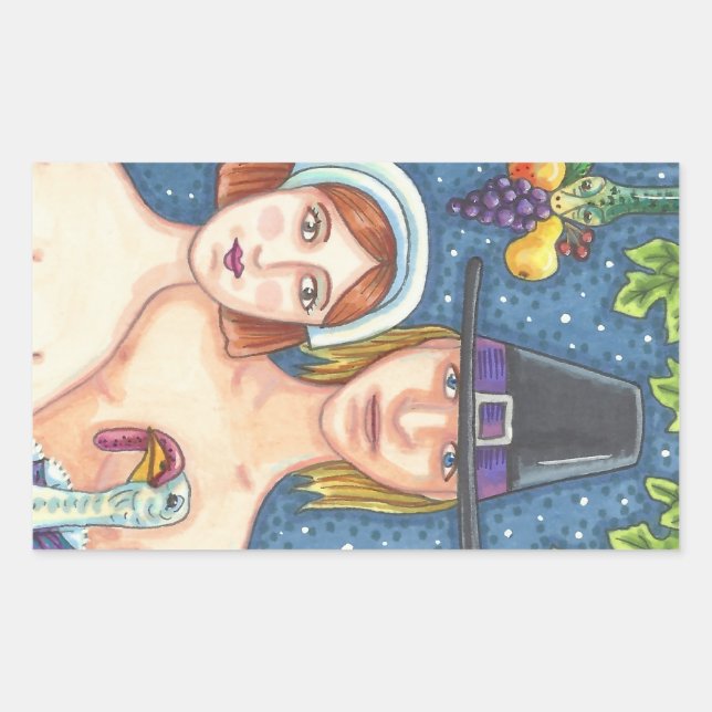 ADAM & EVE PILGRIMS ERNTEDANK STICKER SHEET Rec (Vorderseite)
