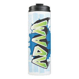 ADAM Ihr Name Graffiti Art Wall Thermalwäscher Thermosbecher