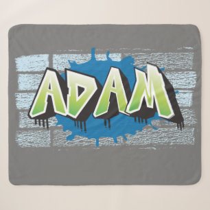 Adam Ihr Name Graffiti Brick Wall stilisiert Sherpadecke