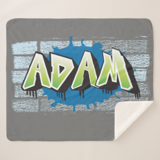 Adam Ihr Name Graffiti Brick Wall stilisiert Sherpadecke