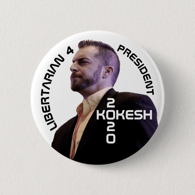 Adam Kokesh für Präsidenten 2020 Button (Vorderseite)