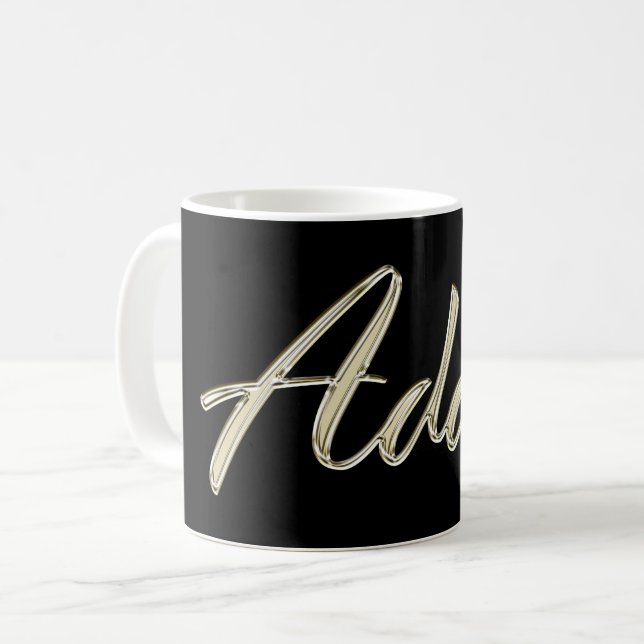 Adam Name whitegold Tasse Teetasse Cafeetasse (Devant gauche)