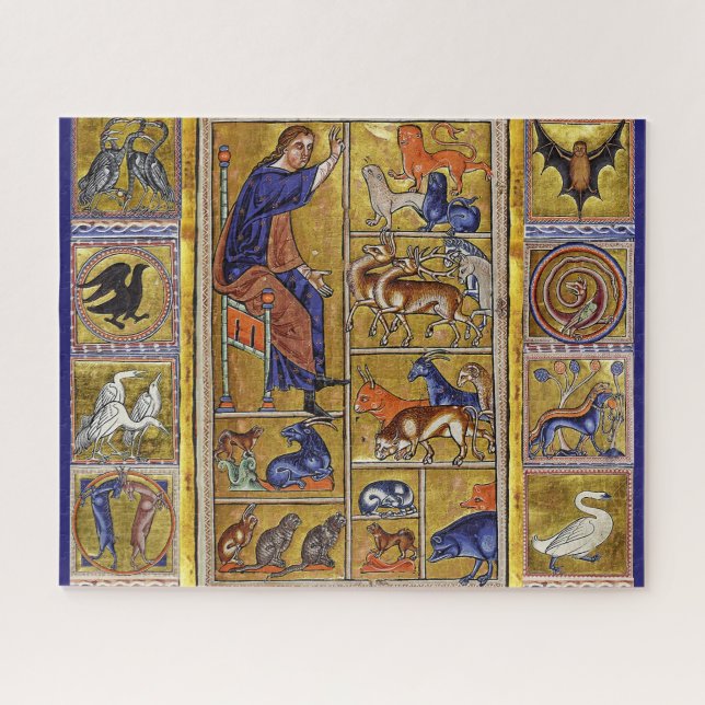 ADAM NAMING TIERE, MEDIEVAL BESTIARY, HÄNDER,LIONE (Horizontal)