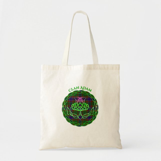 Adam Scottish Tartan Celtic Thistle Tragetasche (Vorne)