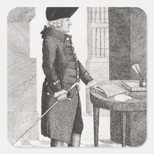 Adam Smith Quadratischer Aufkleber (Vorderseite)