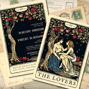 Adam und Eva Tarot Hochzeitseinladung Einladung