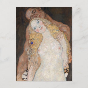 Adam und Eva von Gustav Klimt Postkarte