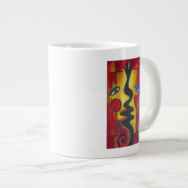 Adam und Eve 2006 Jumbo-Tasse (Vorderseite Rechts)