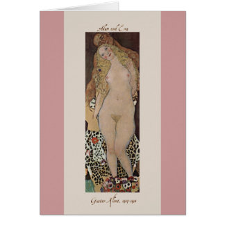 Adam und Eve Gustav Klimt 1917-1918 Card