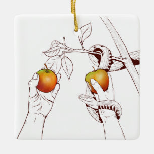 Adam und Eve Keramikornament