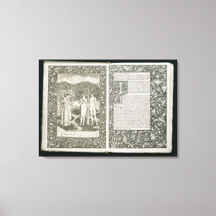 Adam und Eve, "vom Kelmscott Chaucer", publis Leinwanddruck
