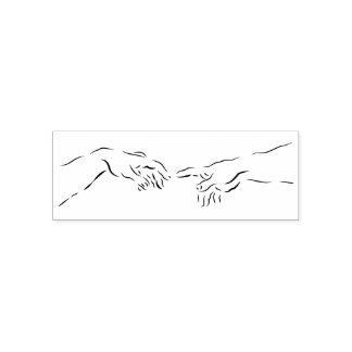 Adam und God - Self Inking Rubber Briefmarke Permastempel