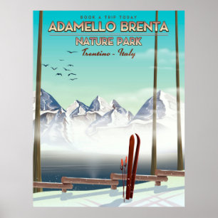 Adamello Brenta nature park Italy Vacation print Poster