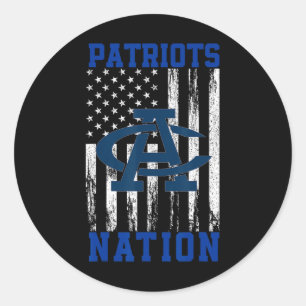Adams Central Patriots Logo Nation Hs Runder Aufkleber
