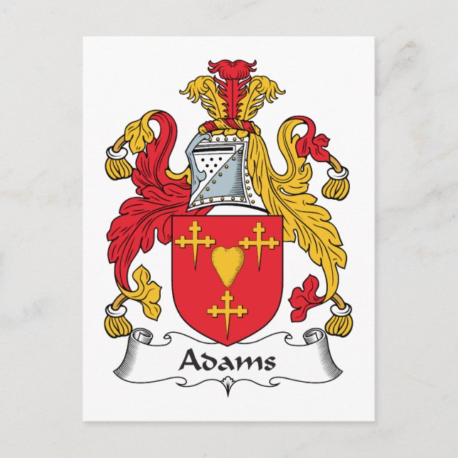 Adams Familienwappen Postkarte (Vorderseite)